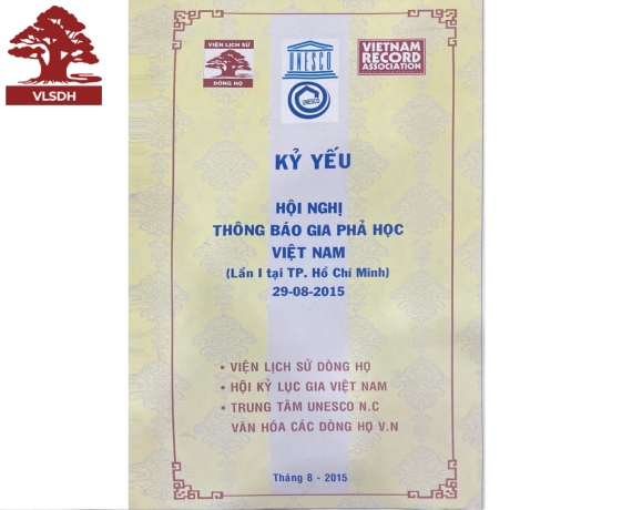 Kỷ yếu Hội nghị Thông báo Gia phả học Việt Nam  lần thứ I 